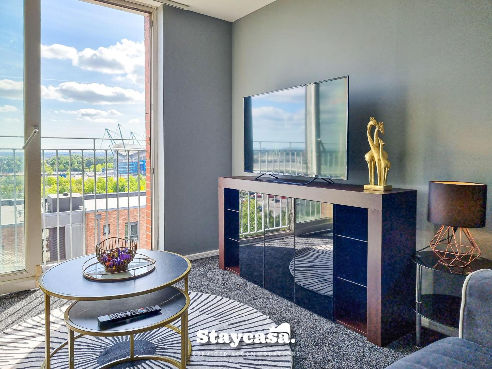 Luxury Sportcity Amazing Views With Parking Apartment Manchester